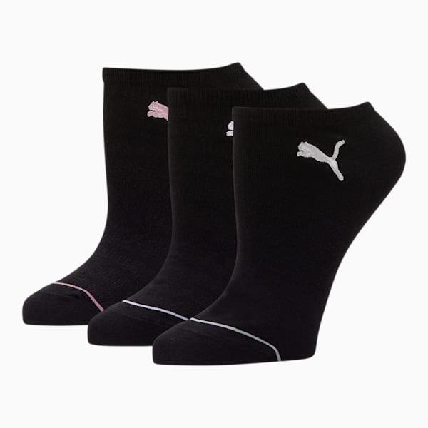 Women's No Show Socks [3 Pack], BLACK, extralarge